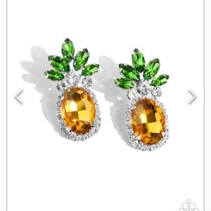 Prismatic Pineapple Yellow Earrings 💛